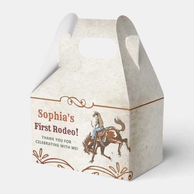 Caja Para Regalos Wild West Cowboy Birthday Party (Front Side)