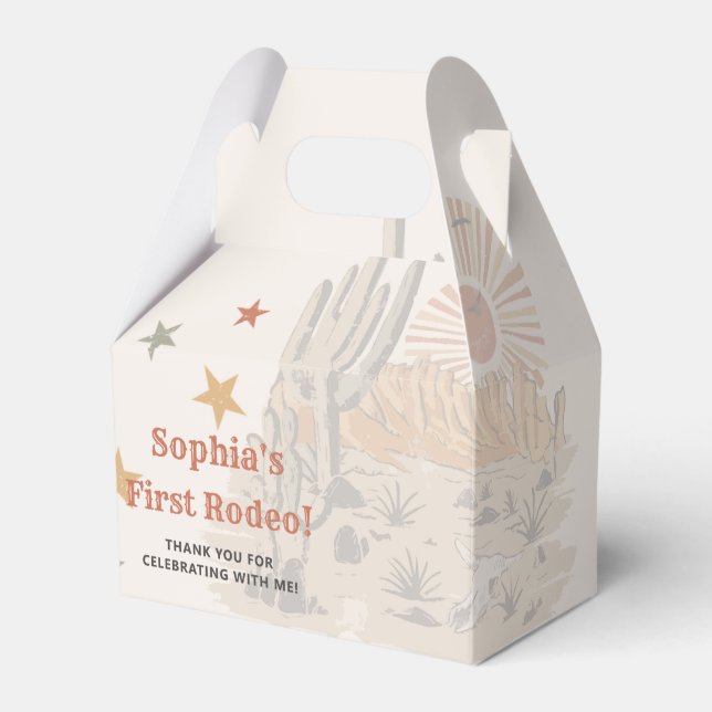 Caja Para Regalos Wild West Cowboy Birthday Party (Front Side)