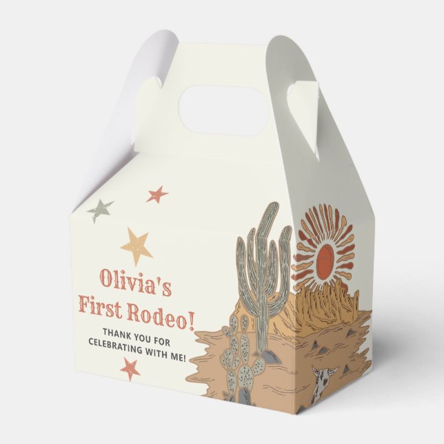 Caja Para Regalos Wild West Cowboy Birthday Party (Front Side)