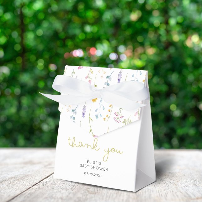 Caja Para Regalos Wildflower Baby Shower Gracias (Subido por el creador)