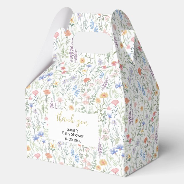 Caja Para Regalos Wildflower Baby Shower Napkins (Anverso)