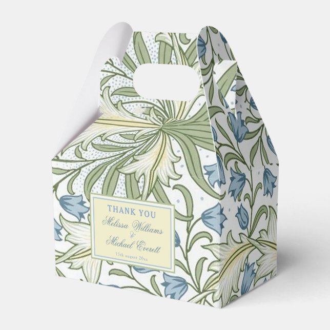Caja Para Regalos William Morris - Elegante Boda Blue Bellflowers (Front Side)
