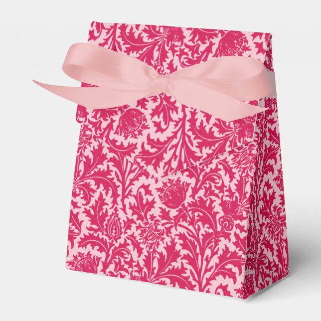 Caja Para Regalos William Morris Thistle Damask, Fuchsia Pink (Front Side)