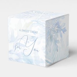 Caja Para Regalos Winter Baby Shower Boy Blue Snowflake