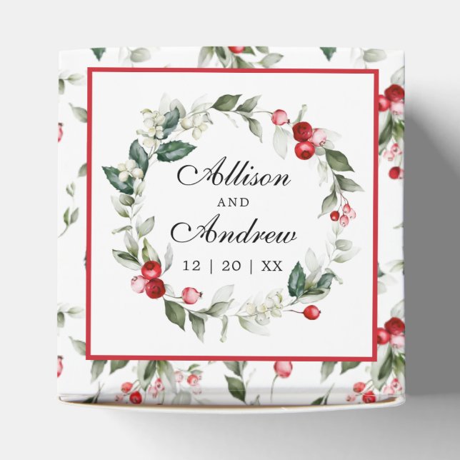 Caja Para Regalos Winter Berry | Boda Wreath (Parte superior)