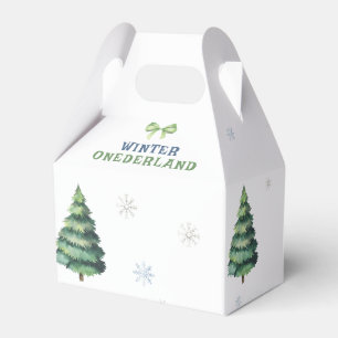 Caja Para Regalos Winter Onederland Snowman 1er cumpleaños