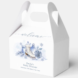 Caja Para Regalos Winter Snowflake Ice Skate Baby Shower Welcome