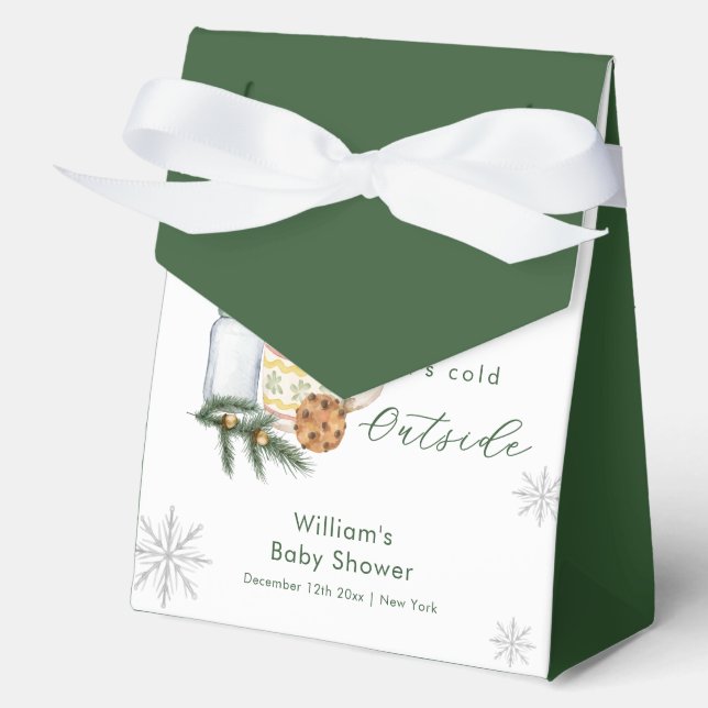 Caja Para Regalos Winter Snowflake S'more Cookie Baby Shower  (Anverso)