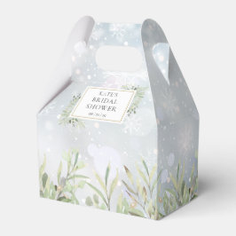 Caja Para Regalos Winter Snowflakes Greenery Bridal Shower