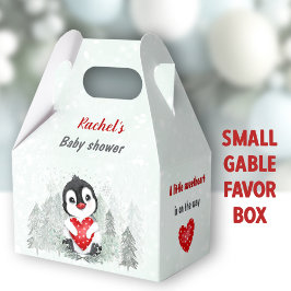 Caja Para Regalos Winter Valentines Penguin Boy Baby Shower