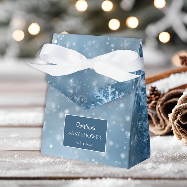 Caja Para Regalos Winter Wonderland Baby Shower Blue (Subido por el creador)
