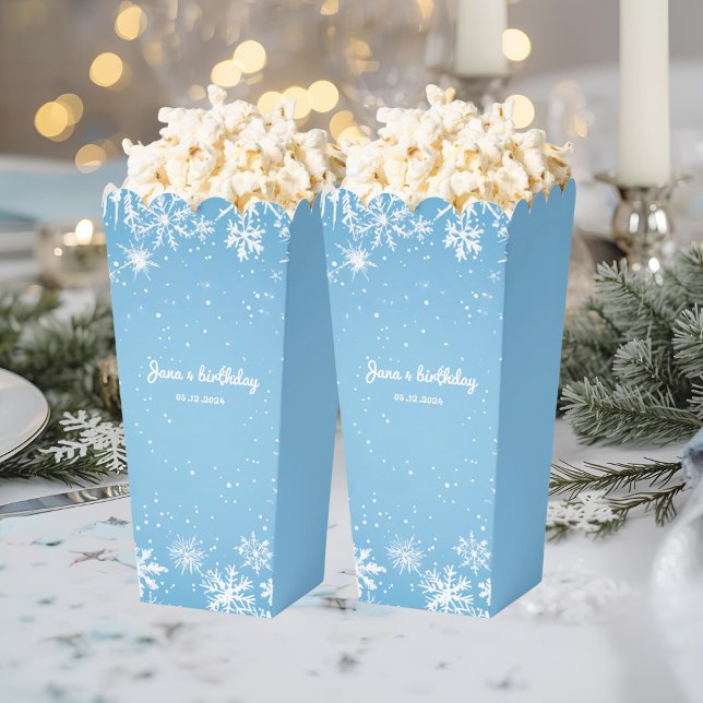 Caja Para Regalos Winter Wonderland Blue Snowflake (Subido por el creador)