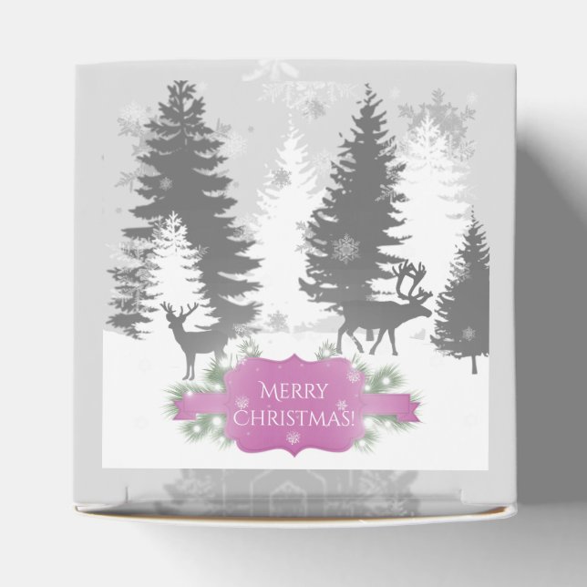 Caja Para Regalos Winter Wonderland Favor Box - Magenta (Parte superior)