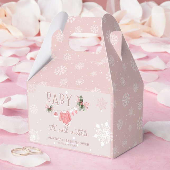 Caja Para Regalos Winter Wonderland hace frío fuera de Baby Shower (Boda)
