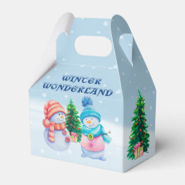 Caja Para Regalos Winter Wonderland Snowmen Favor Box