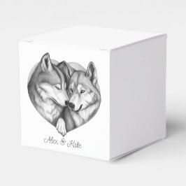 Caja Para Regalos Wolf Couple