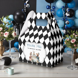 Caja Para Regalos Wonderland with Black White Diamonds Birthday