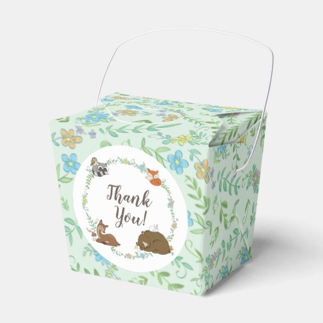 Caja Para Regalos Woodland Animal Baby Shower (Front Side)