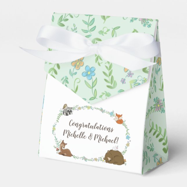 Caja Para Regalos Woodland Animal Baby Shower (Front Side)