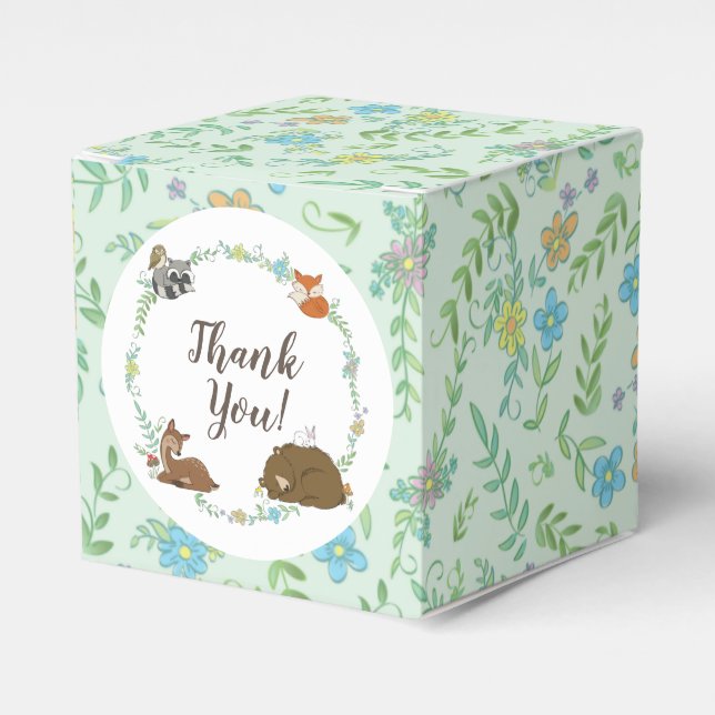Caja Para Regalos Woodland Animal Baby Shower (Costado Anverso)