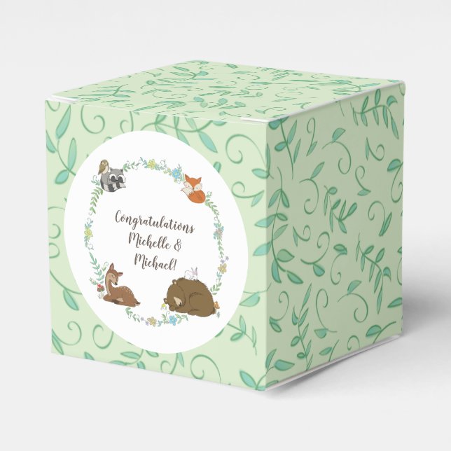 Caja Para Regalos Woodland Animal Baby Shower (Costado Anverso)