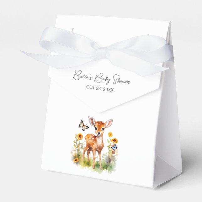 Caja Para Regalos Woodland Animal Deer Baby Shower (Front Side)