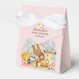 Caja Para Regalos Woodland Animales Chicas Baby Shower Favor Box