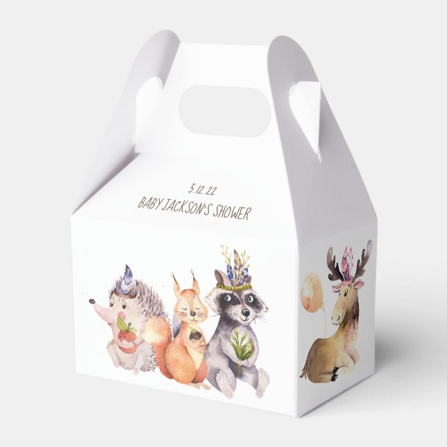 Caja Para Regalos Woodland Animals 10 pk Party Favor Gable Box (Front Side)