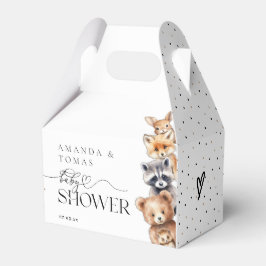 Caja Para Regalos Woodland Animals Baby Shower moderno