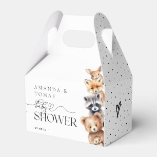 Caja Para Regalos Woodland Animals Baby Shower moderno