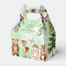 Caja Para Regalos Woodland Animals BerryFlower Baby Shower FavBox