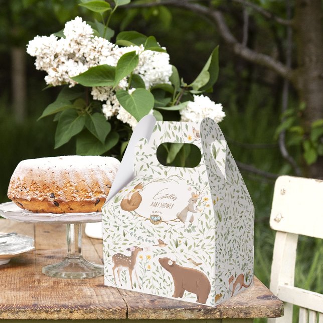 Caja Para Regalos Woodland Animals Forest Friends Baby Shower (Subido por el creador)