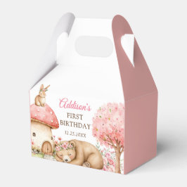 Caja Para Regalos Woodland Animals Girl 1st Birthday Party