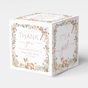 Caja Para Regalos Woodland Animals Wildflower Baby Shower Mini