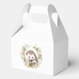 Caja Para Regalos Woodland Baby Shower con Cute Hedgehog