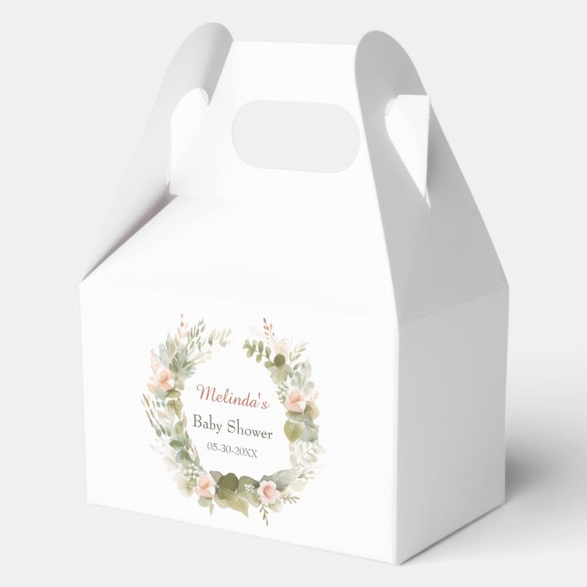 Caja Para Regalos Woodland Baby Shower con Cute Hedgehog (Reverso )