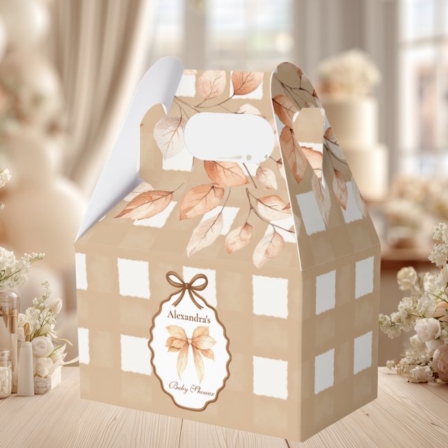 Caja Para Regalos Woodland Baby Shower Gingham (Subido por el creador)