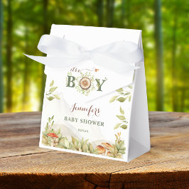 Caja Para Regalos Woodland Baby Shower Rustic Mushrooms Greenery Boy