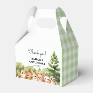 Caja Para Regalos Woodland Cute Animals Rustic Baby Shower