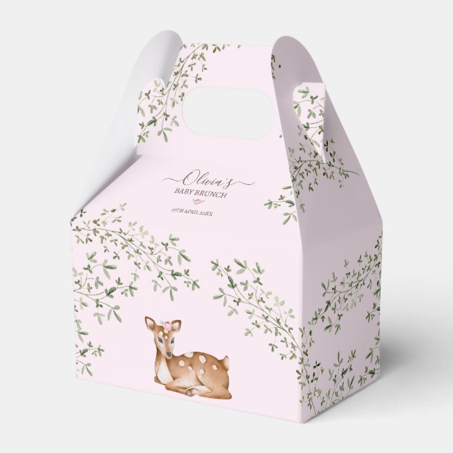 Caja Para Regalos Woodland Deer Baby Shower (Front Side)