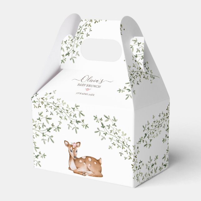 Caja Para Regalos Woodland Deer Baby Shower (Front Side)