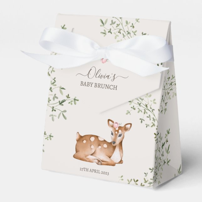 Caja Para Regalos Woodland Deer Baby Shower (Front Side)