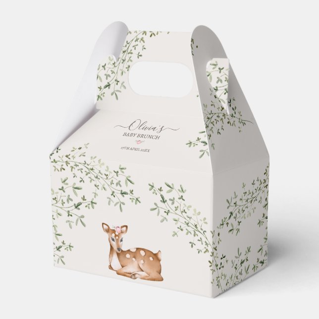 Caja Para Regalos Woodland Deer Baby Shower (Front Side)