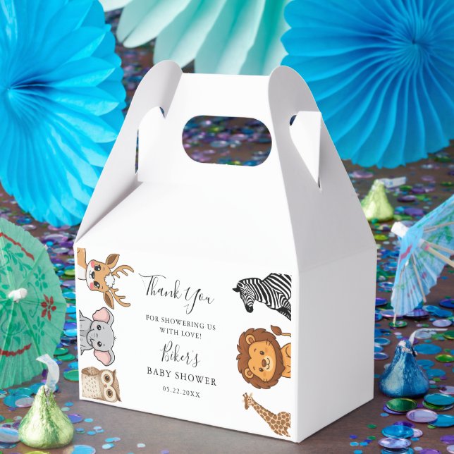 Caja Para Regalos Woodland Forest Animals Baby Shower (Fiesta)