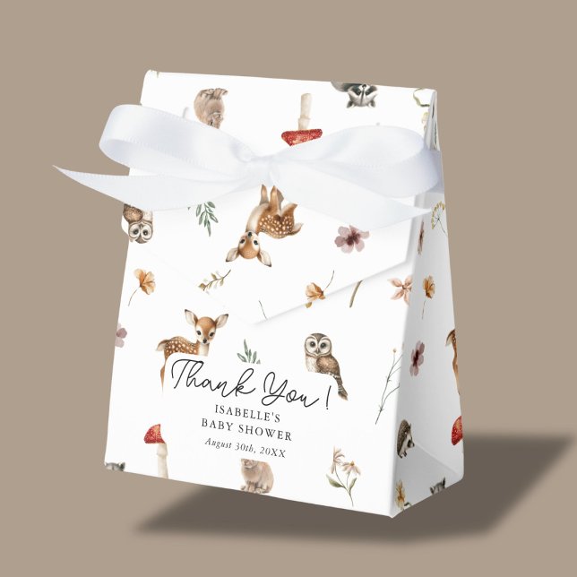 Caja Para Regalos Woodland Forest Animals Gender Neutral Baby Shower (Subido por el creador)