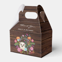 Woodland Hedgehog Favorito Box Gable Rustic