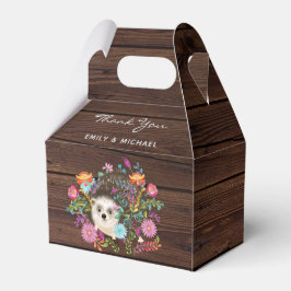 Caja Para Regalos Woodland Hedgehog Favorito Box Gable Rustic