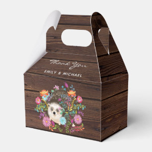 Caja Para Regalos Woodland Hedgehog Favorito Box Gable Rustic
