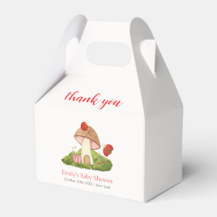 Caja Para Regalos Woodland Ladybug Mushroom Baby Shower Gracias