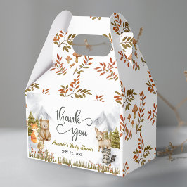 Caja Para Regalos Woodland Thank You Forest Animals Baby Shower